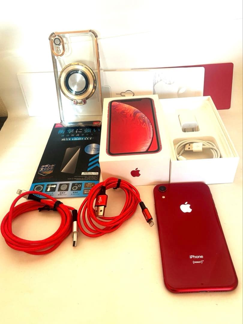 ラーゆ様　美品 iPhone XR 本体　128GB レッド　おまけ付き