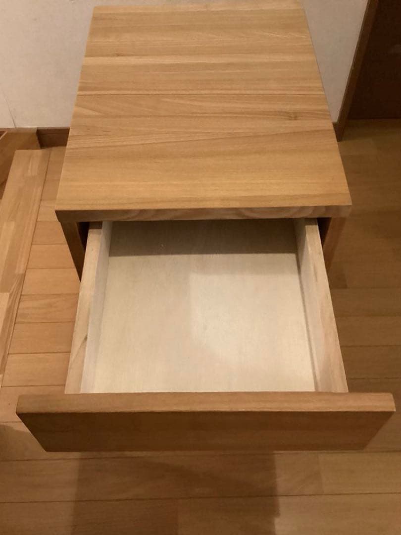 無印良品　学習机キャビネット　タモ材オーク材？