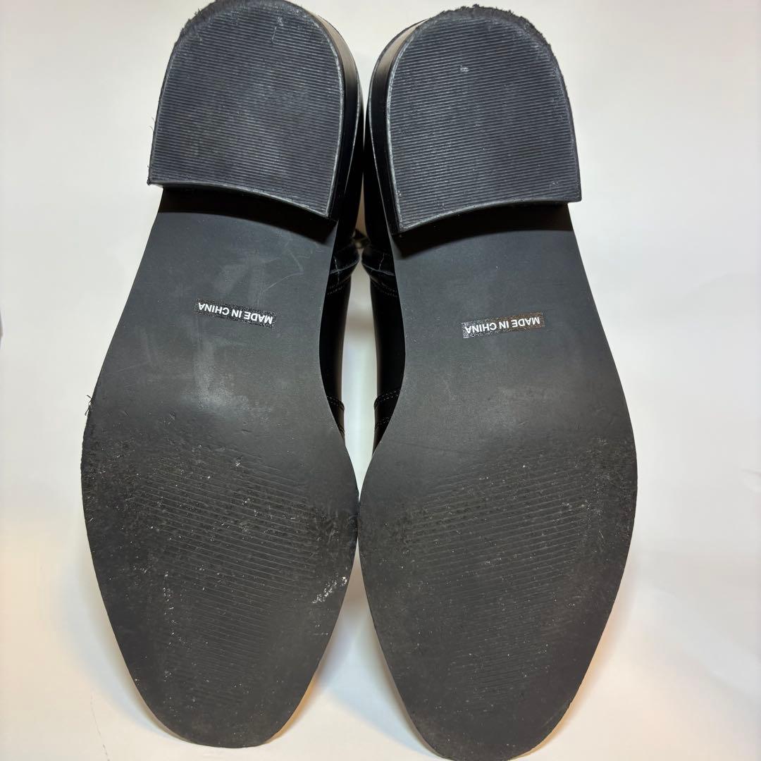 【本革】Lui’s ルイス ヒールレザーブーツ 42 黒 メンズ ウエスタン