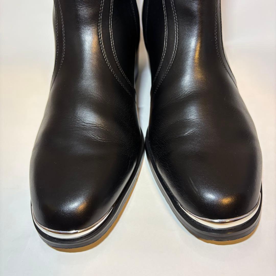 【本革】Lui’s ルイス ヒールレザーブーツ 42 黒 メンズ ウエスタン