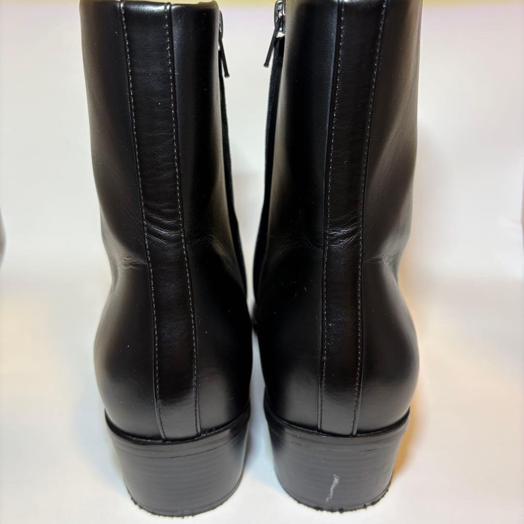 【本革】Lui’s ルイス ヒールレザーブーツ 42 黒 メンズ ウエスタン