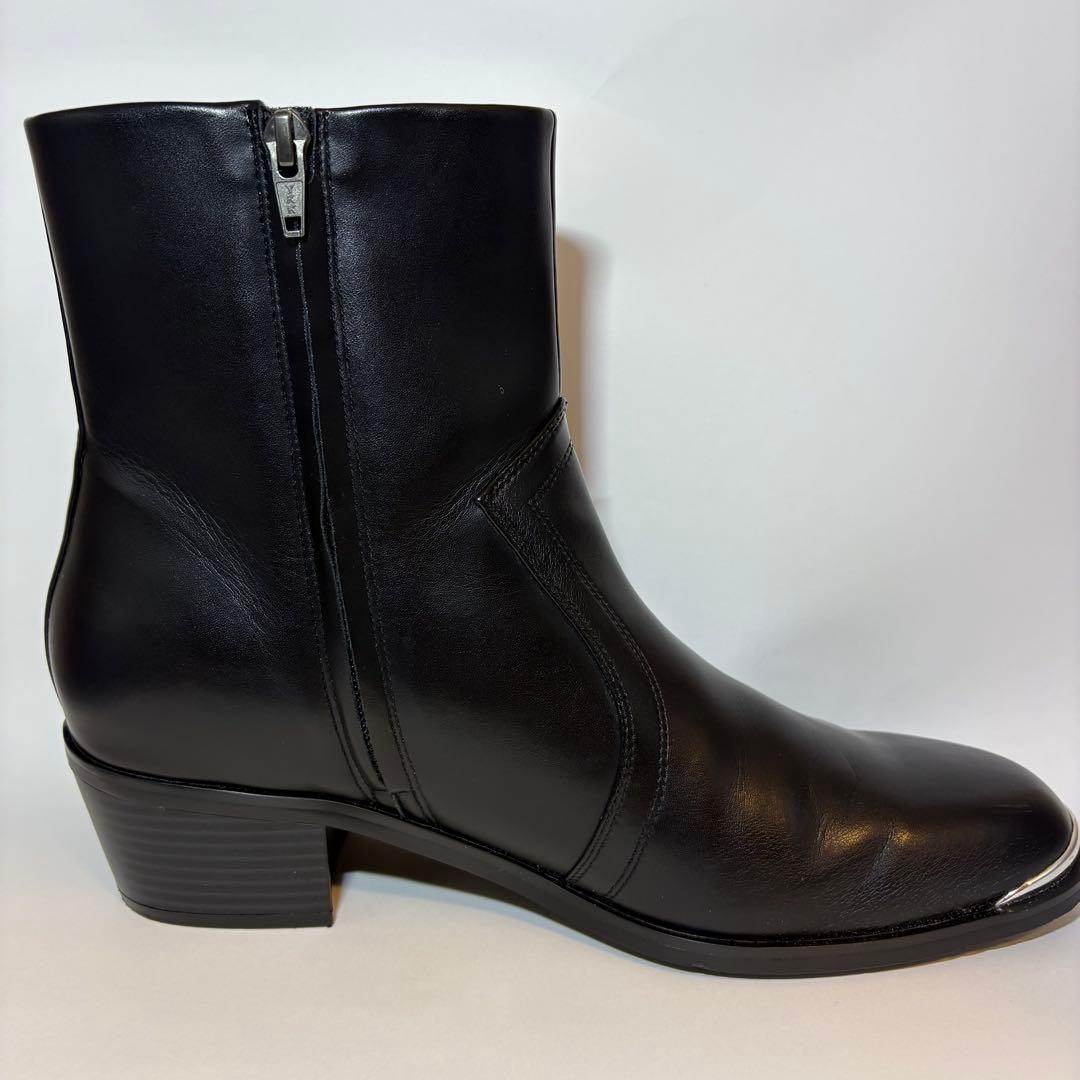 【本革】Lui’s ルイス ヒールレザーブーツ 42 黒 メンズ ウエスタン