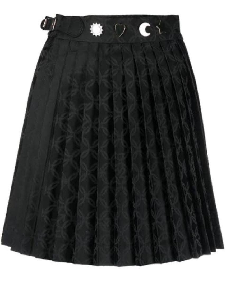 Charles Jeffrey Loverboy ブラック プリーツミニスカート