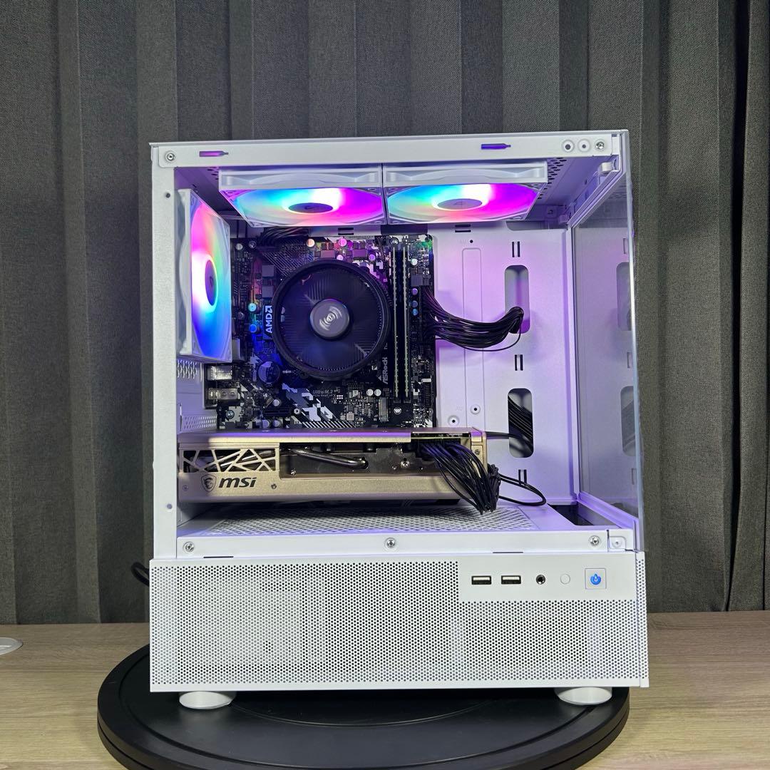 高性能 白 ゲーミングPC RX5700xt Windows11 ワイルズ超快適