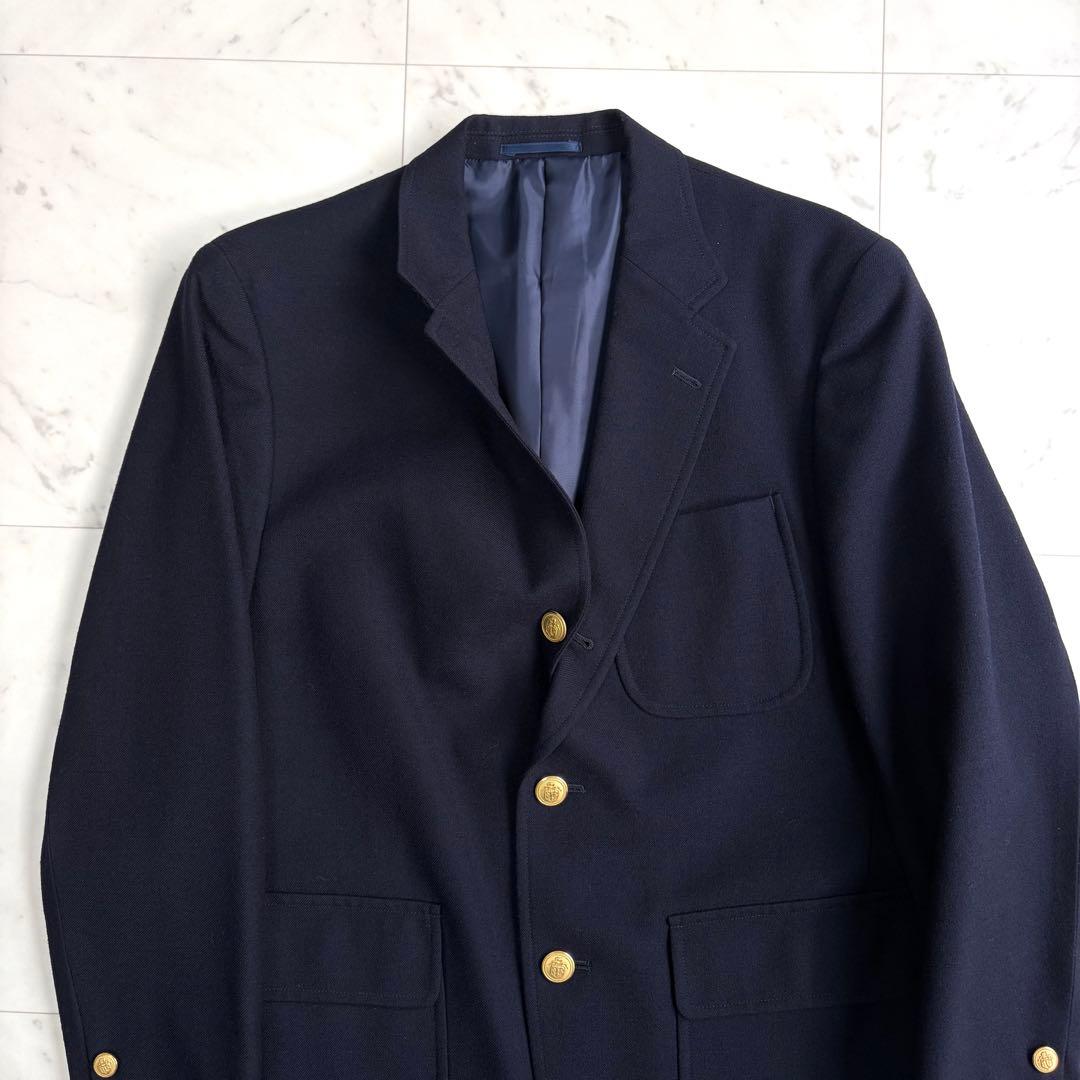 美品 ジェイプレス 紺ブレ テーラードジャケット 金ボタン 3B 160