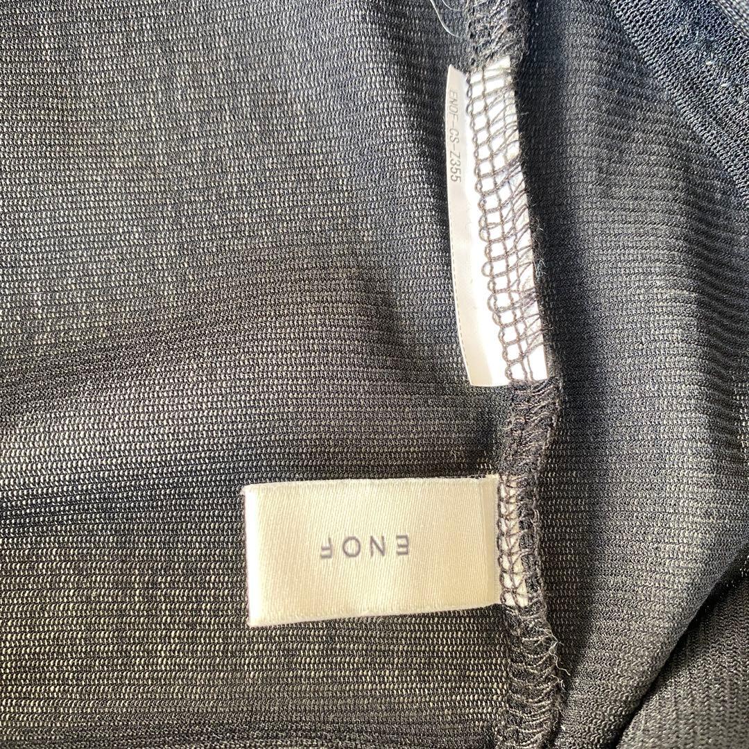 美品 ENOF sheer stretch onepiece イナフ ブラック