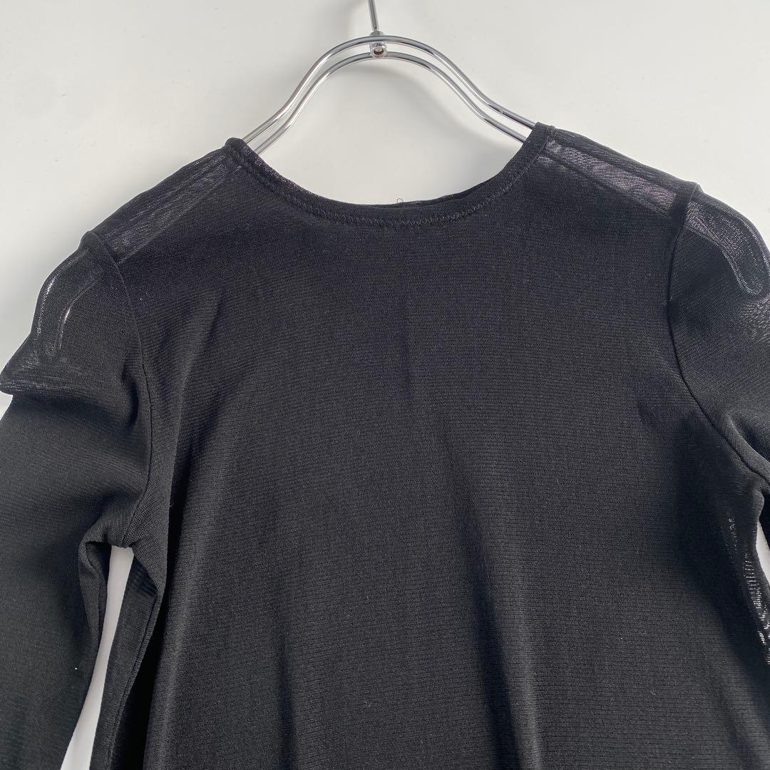 美品 ENOF sheer stretch onepiece イナフ ブラック