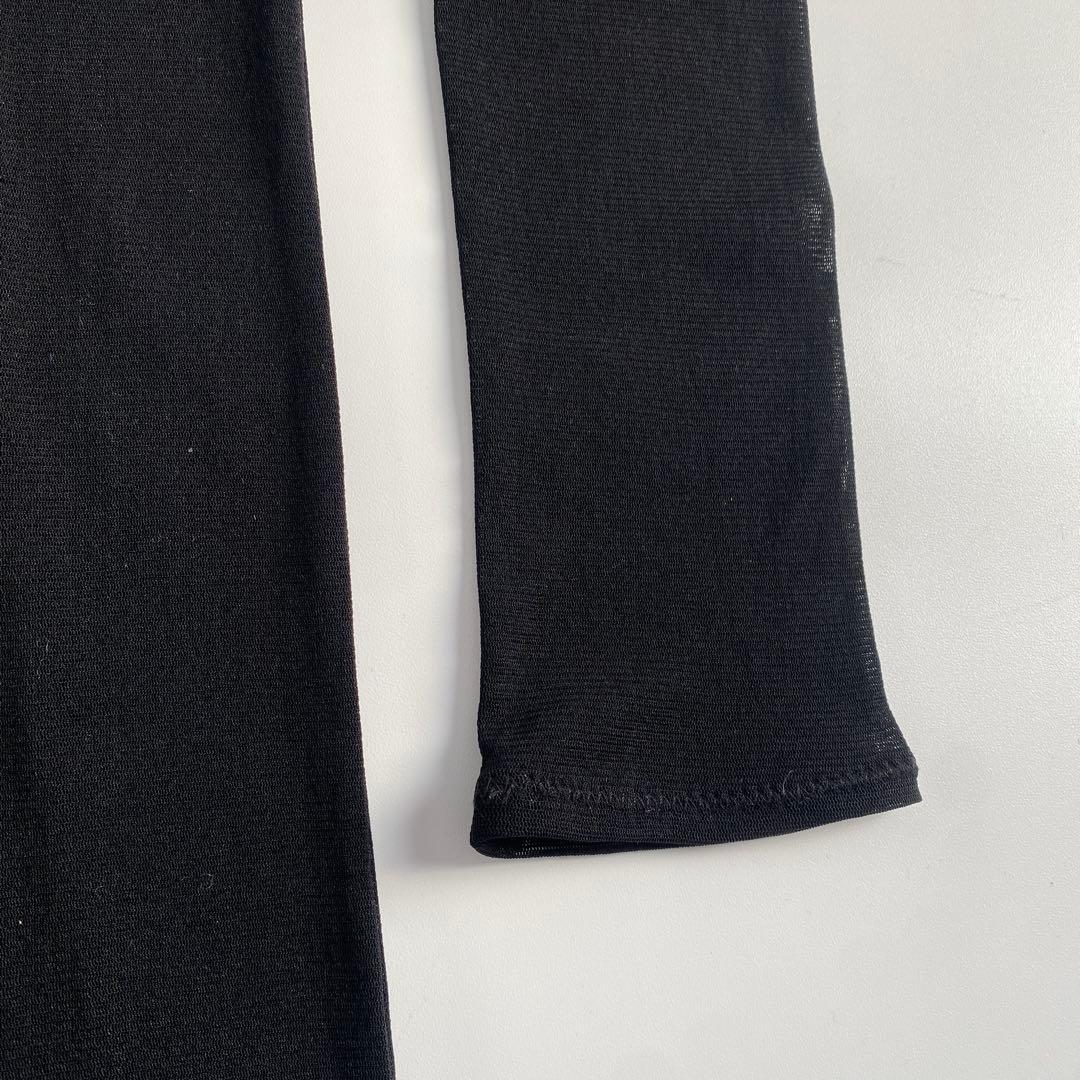 美品 ENOF sheer stretch onepiece イナフ ブラック