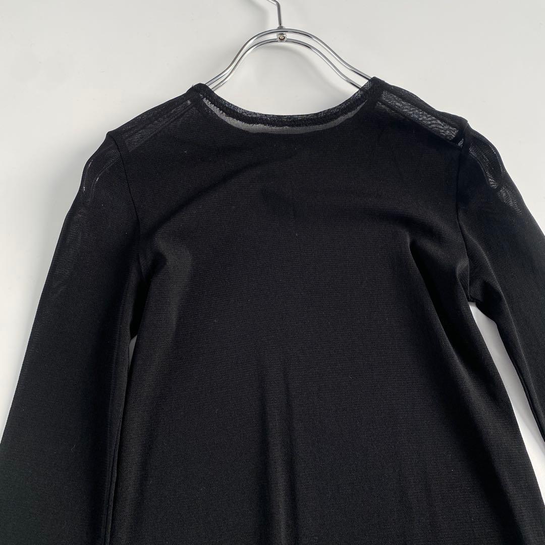 美品 ENOF sheer stretch onepiece イナフ ブラック