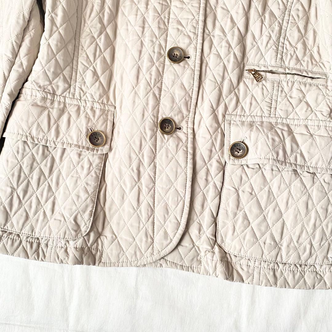 極美品◆春まで活躍♪MaxMara キルティングコート ジャケット ベージュ42