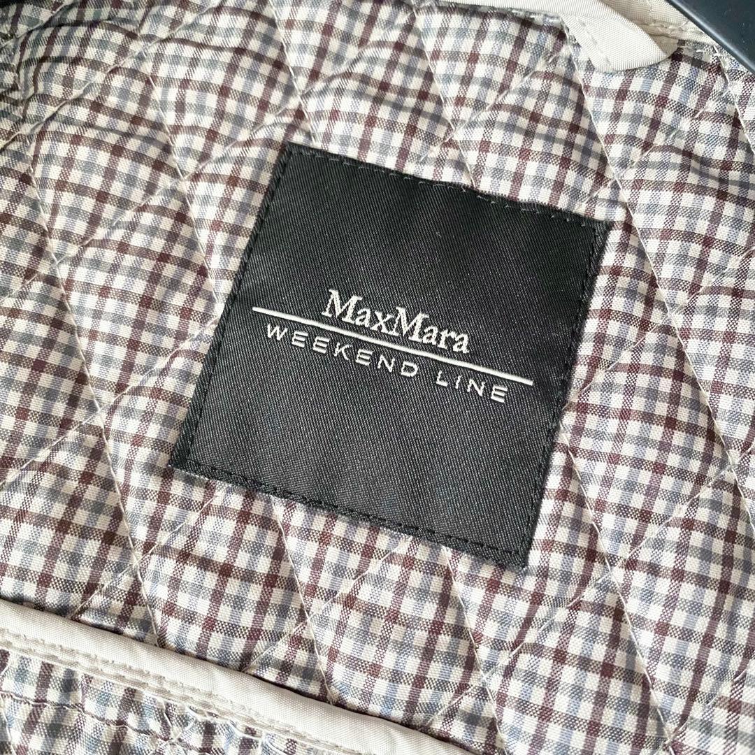 極美品◆春まで活躍♪MaxMara キルティングコート ジャケット ベージュ42