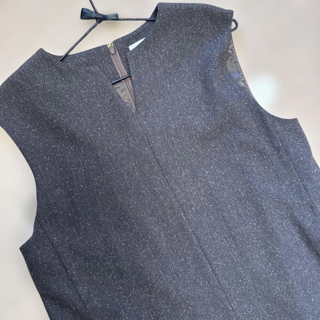 マッキントッシュ ダークブラウンワンピース 34 美品