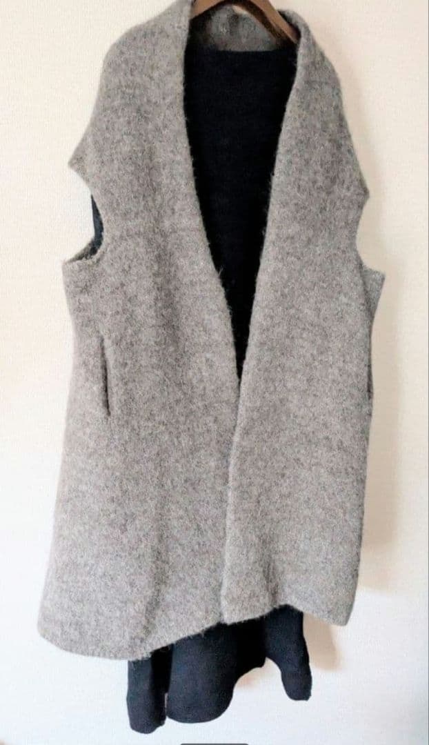 45R ウールアルパカ縮絨 ニットベスト