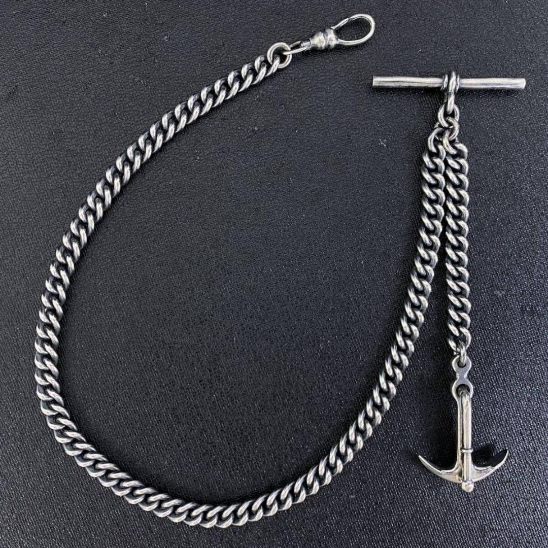 GLAD HAND シルバー アンカーフックTバー ウォッチ ウォレットチェーン