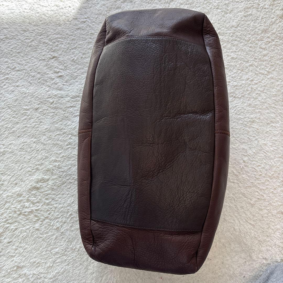 Mr.OLIVE ウォータープルーフ　レザーボストンバック　ブラウン