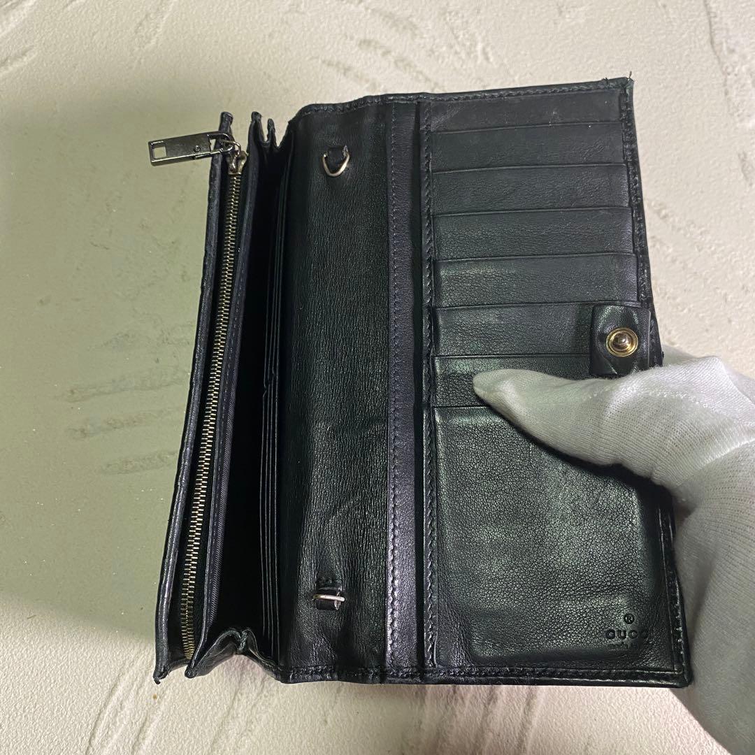 グッチ GUCCI グッチシマ 長財布 170426 GGレザー ブラック