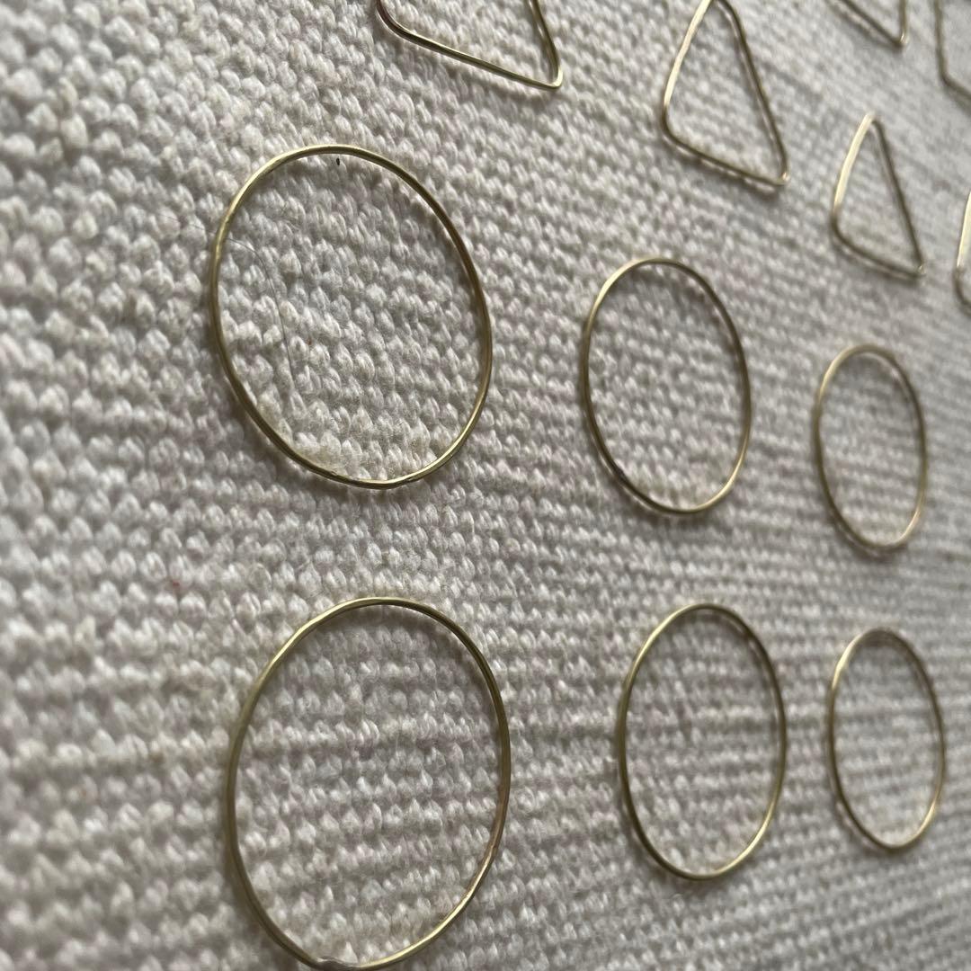 よしよし　ハンドメイド　真鍮　飾り　輪っか　リング　4種類　21個