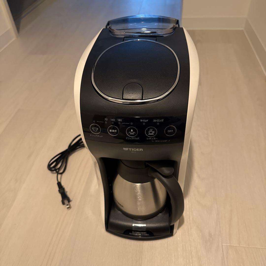 ゴ*ル様 TIGER コーヒーメーカー ACT-E040 クリームホワイト 3W