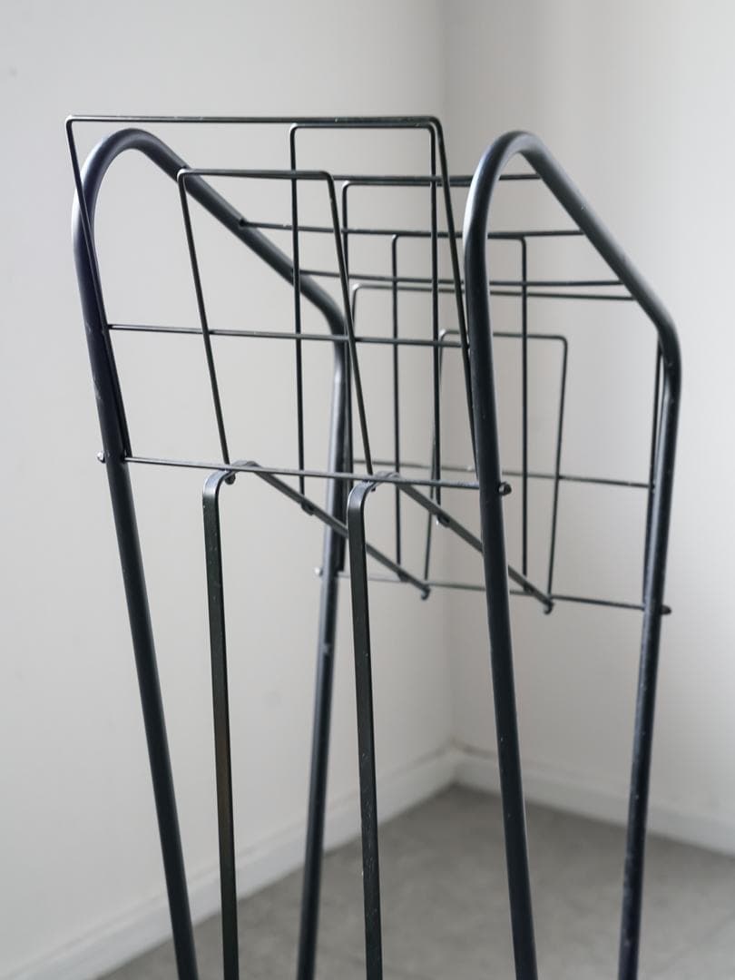 80-90's マガジンラック/収納スタンド キャスター ポストモダン