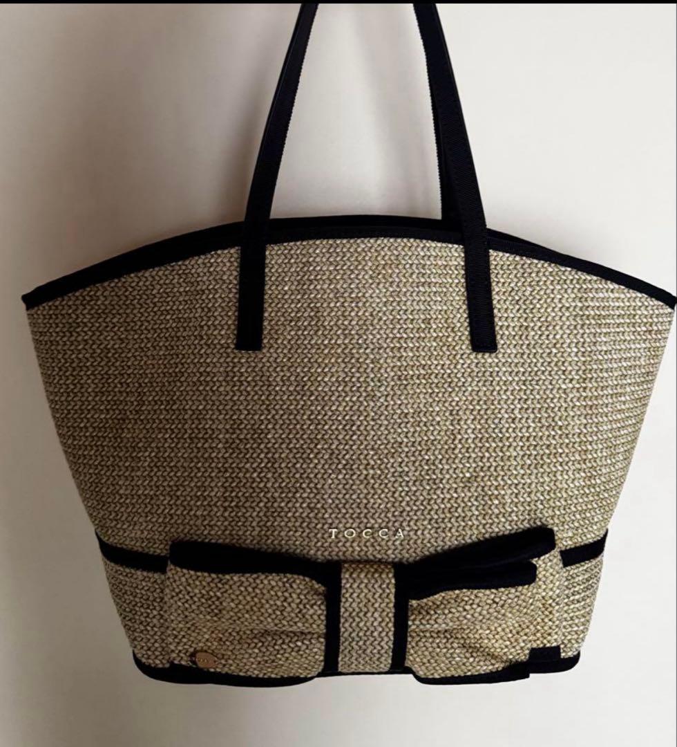 TOCCA トッカTIED RIBBON BASKETか ごバッグ中古品