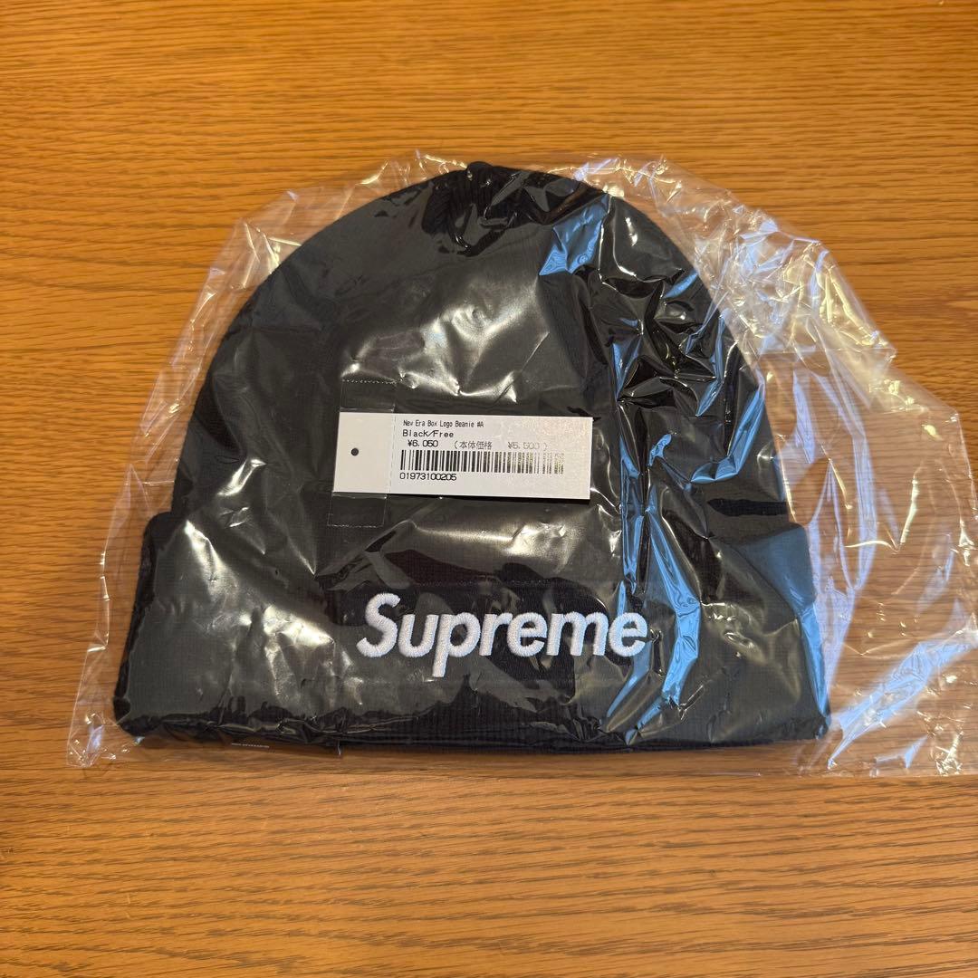 【新品】Supreme New Era Box Logo Beanie ブラック