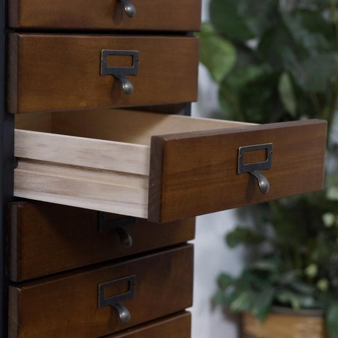 【新品】北欧風 スリムチェスト 9段 ファイル収納　キャスター付き