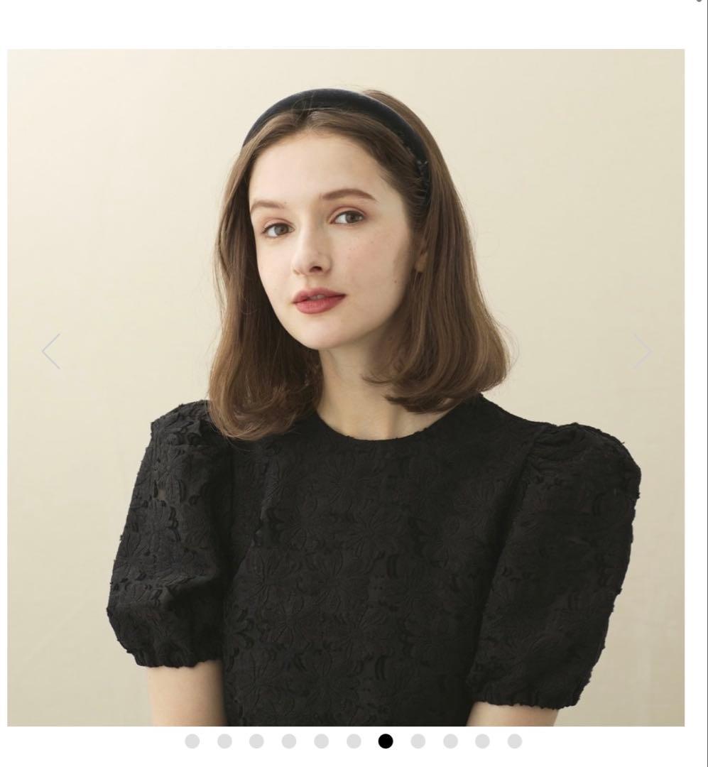 ALÉXANDRE DE PARIS ブラウン ベルベット カチューシャ