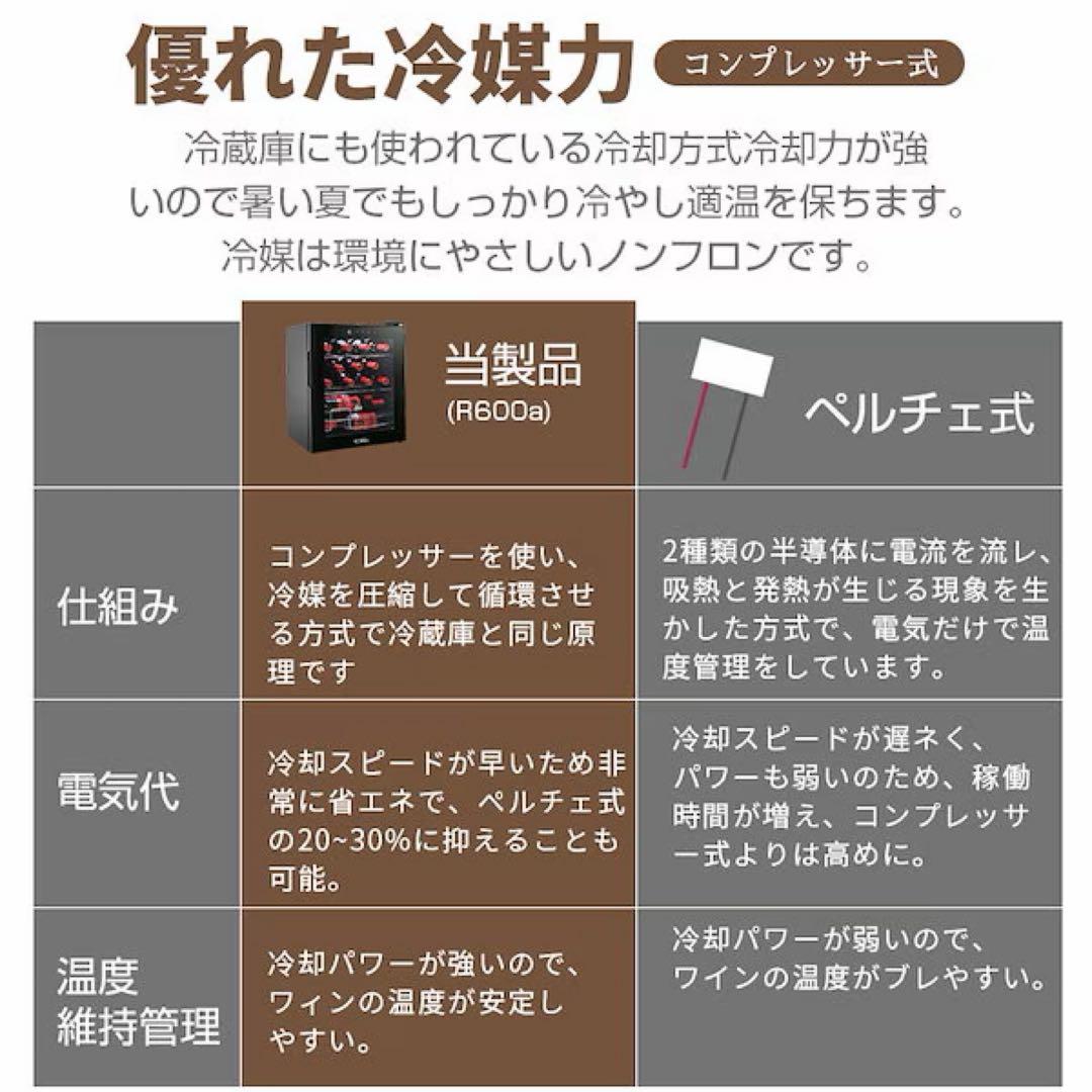 ワインセラーコンプレッサー式小型ECL 15本収納