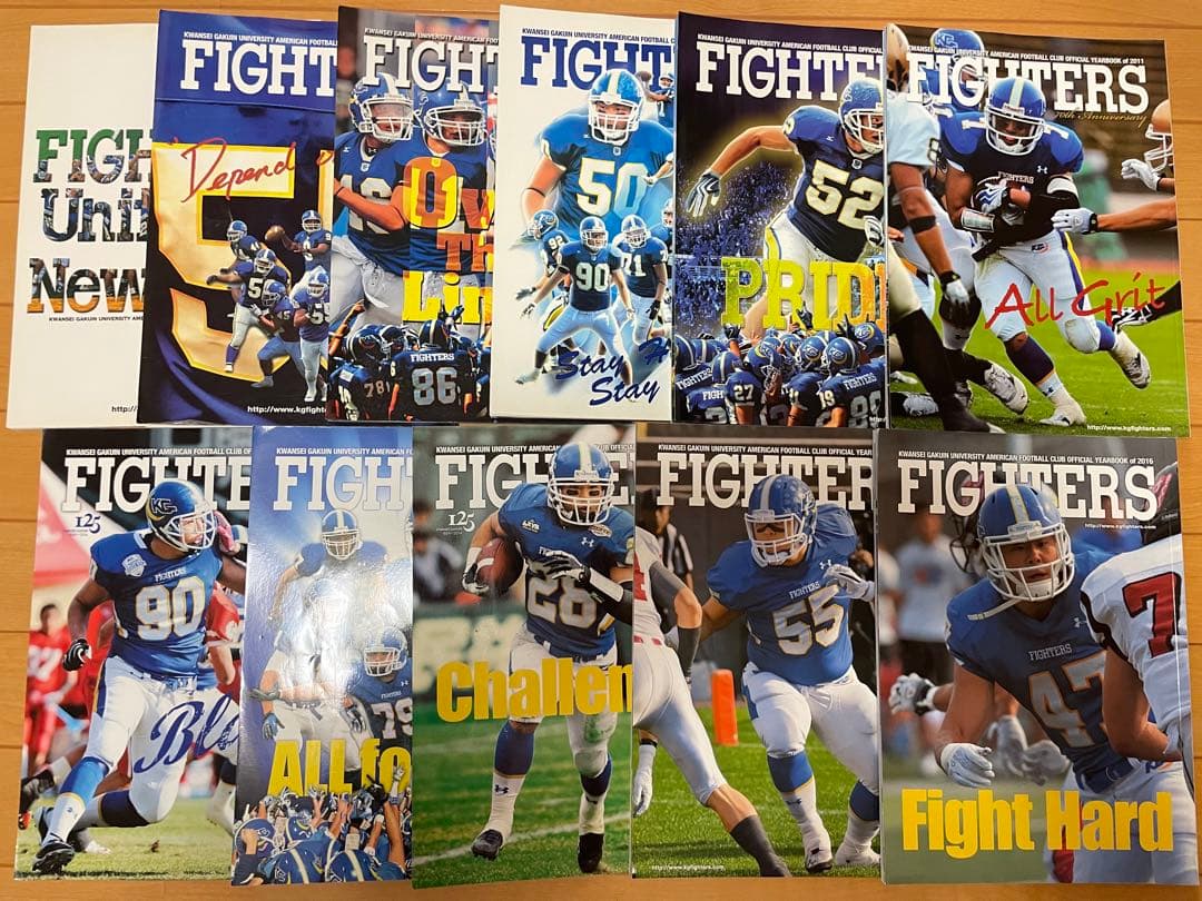 関西学院大学ファイターズ　イヤーブック11冊　2006〜2016