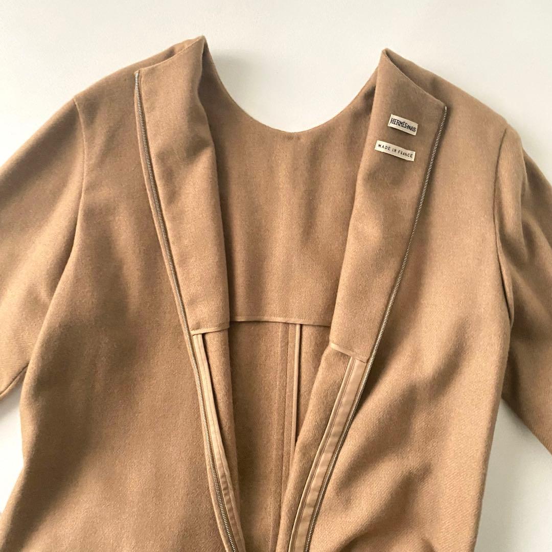 HERMES ワンピース　マルジェラ期　エルメス　キャメル　40サイズ