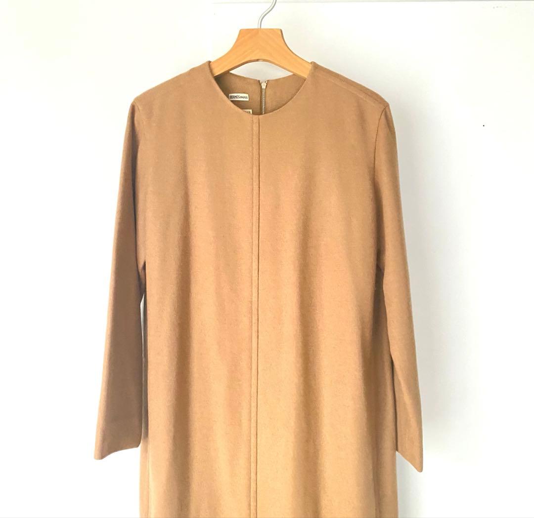 HERMES ワンピース　マルジェラ期　エルメス　キャメル　40サイズ