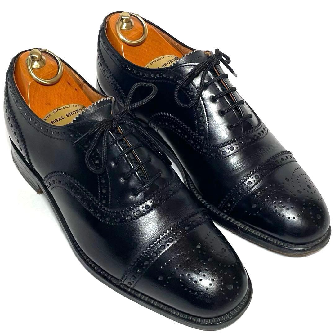 REGAL リーガル ブリティッシュコレクション ブラック セミブローグ 革靴
