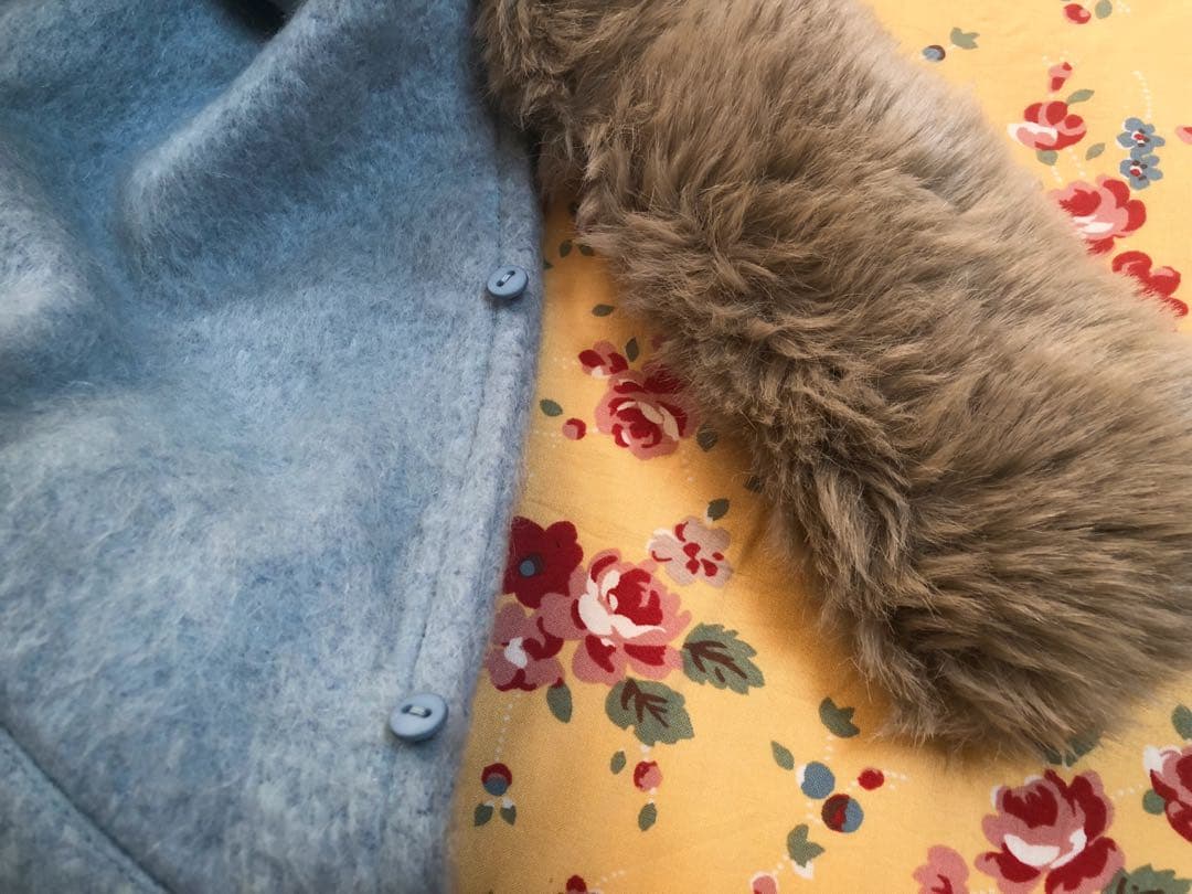 SALE⭐︎ローズティアラ希少web限定水色ショートコート大きいサイズ42〜46