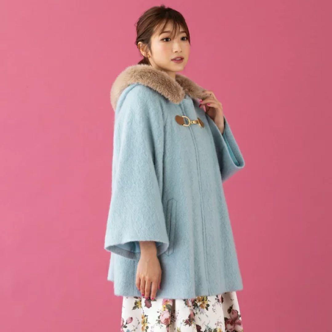 SALE⭐︎ローズティアラ希少web限定水色ショートコート大きいサイズ42〜46