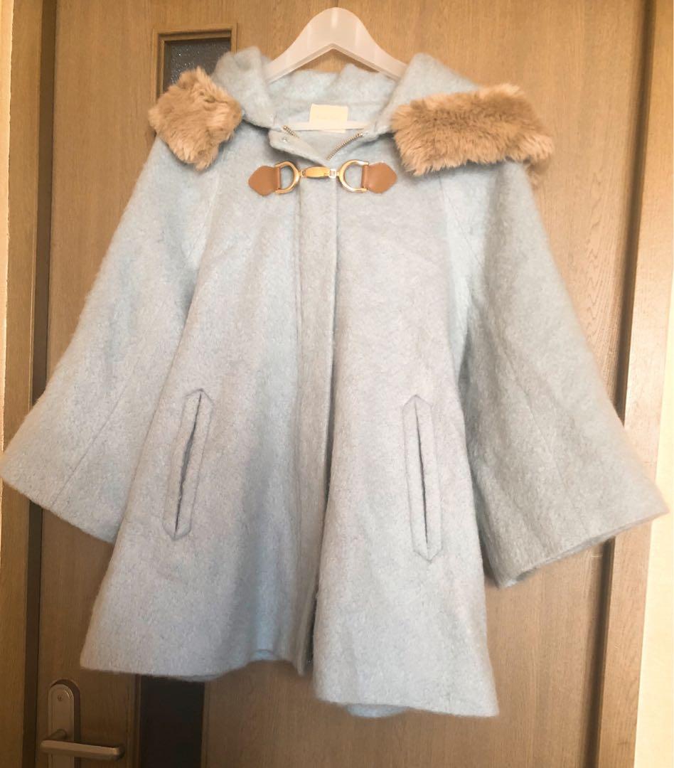 SALE⭐︎ローズティアラ希少web限定水色ショートコート大きいサイズ42〜46