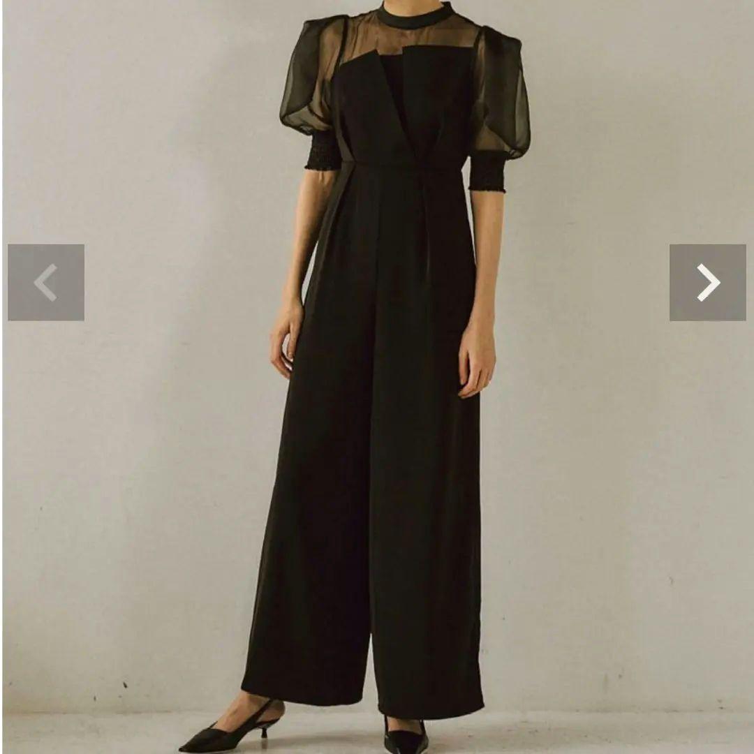 【LE'RURE】イレギュラーカット パンツドレス オールインワン 結婚式 M