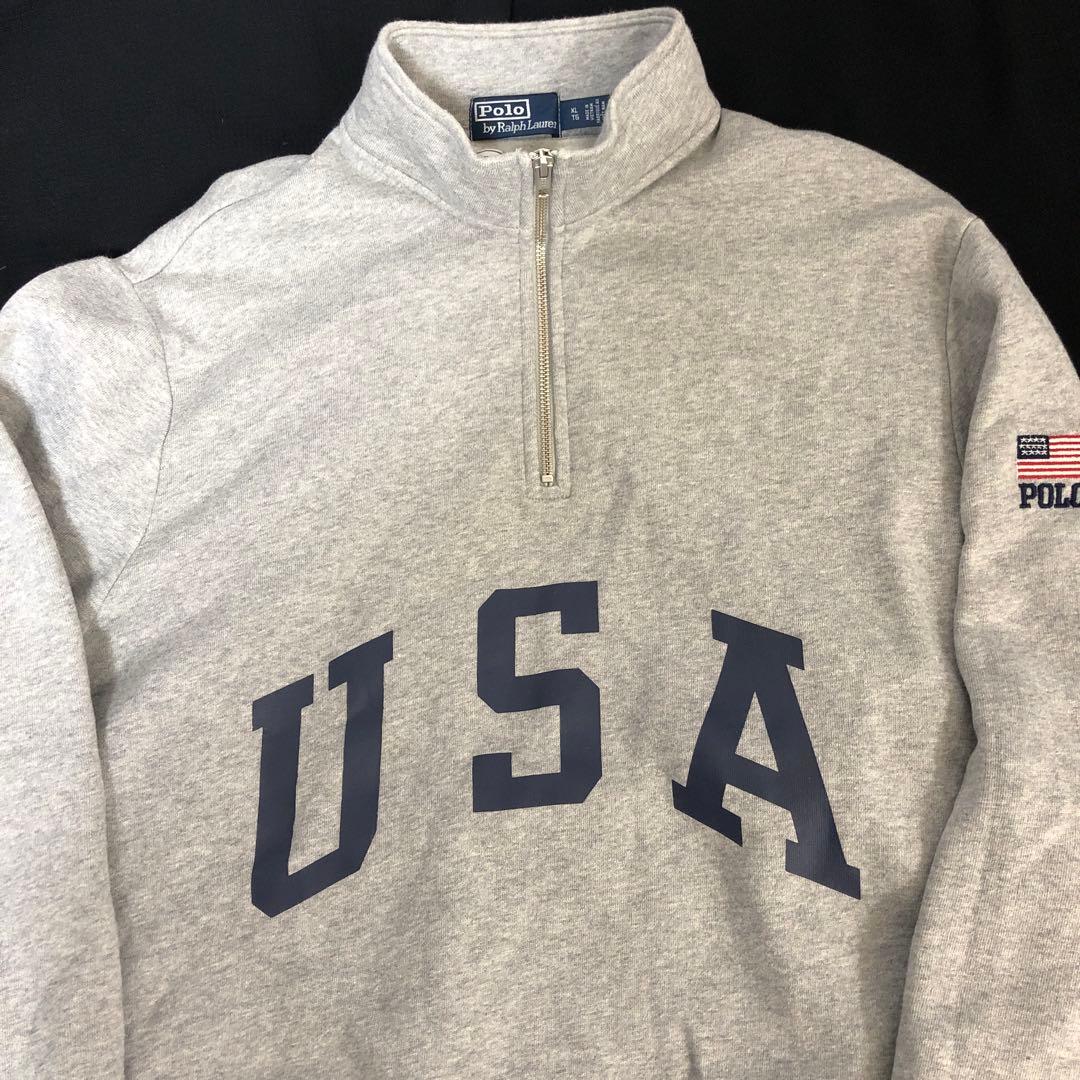 ラルフローレン ロンハーマ　USA ジップアップ　スウェット トレーナー　XL