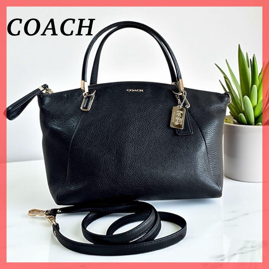 あゆみん美品 コーチ ハンドバッグ ショルダー 2way レザー シボ革
