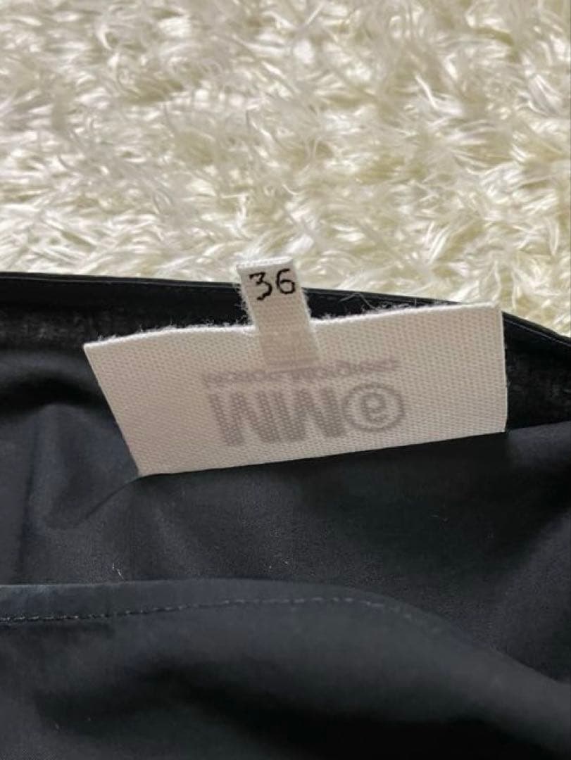 MM6 長袖シャツワンピース　黒　36