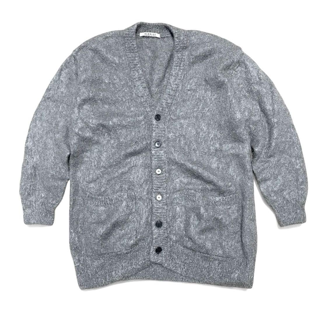 AURALEE スーパーキッドモヘアニット ロングカーディガン