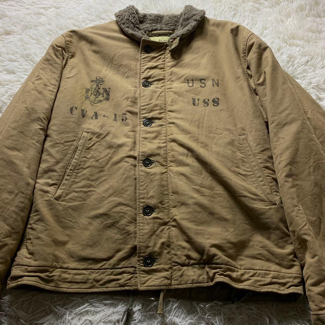 k*e様 【雰囲気抜群】バズリクソンズ デッキジャケット ベージュ XL BR1