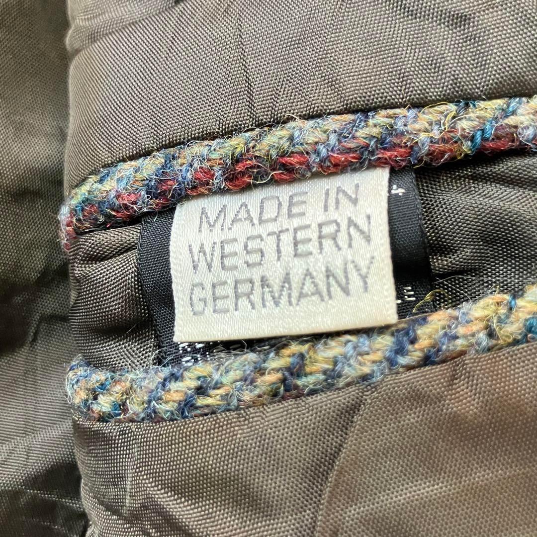 ハリスツイード ウールテーラードジャケット 千鳥格子チェック マルチカラー