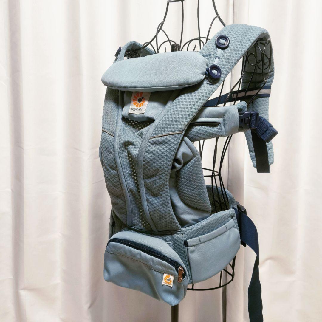 美品　人気カラー　エルゴベビー　抱っこ紐　 オムニブリーズ　ストレートブルー