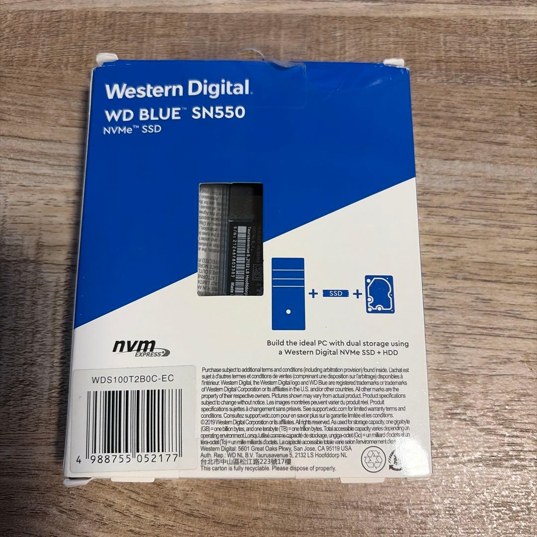 WD Blue SN550 1TB NVMe SSD 未使用 箱開封済