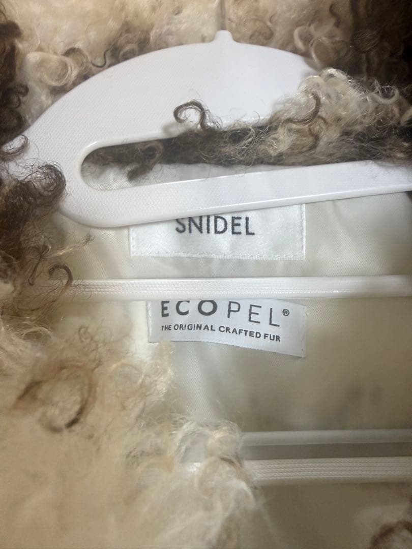 SNIDEL ファーショートコートミックス