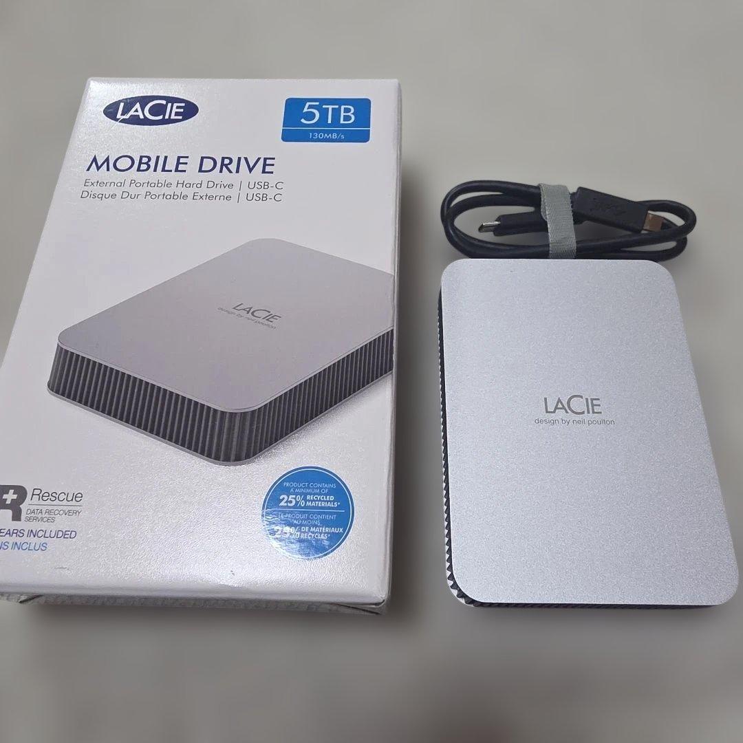 24/12月購入 LACIE ポータブル HDD 5TB USB3.2