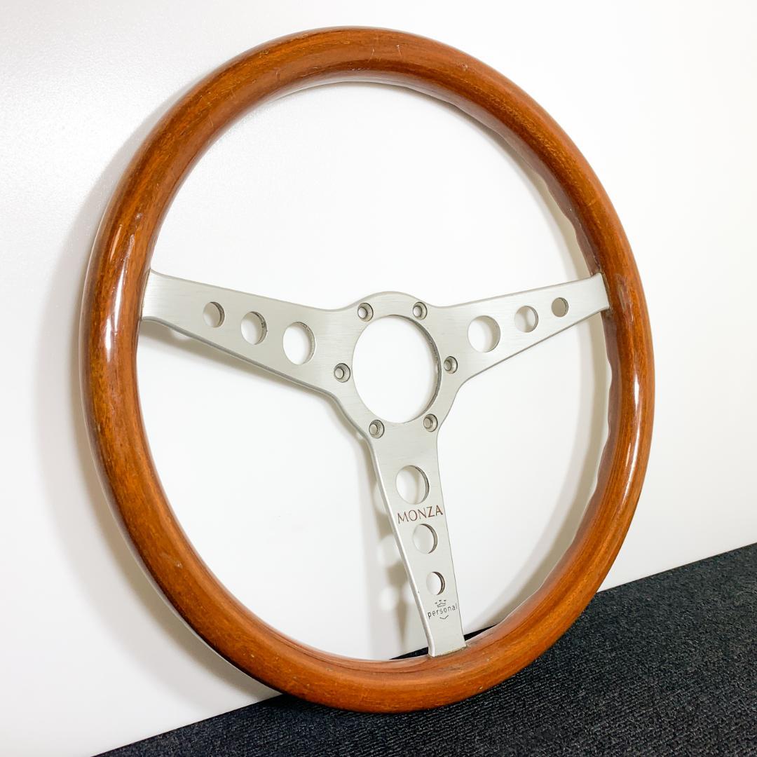 【送料無料・即日発送】パーソナル モンツァ ウッドステアリング 35パイ ネジ付