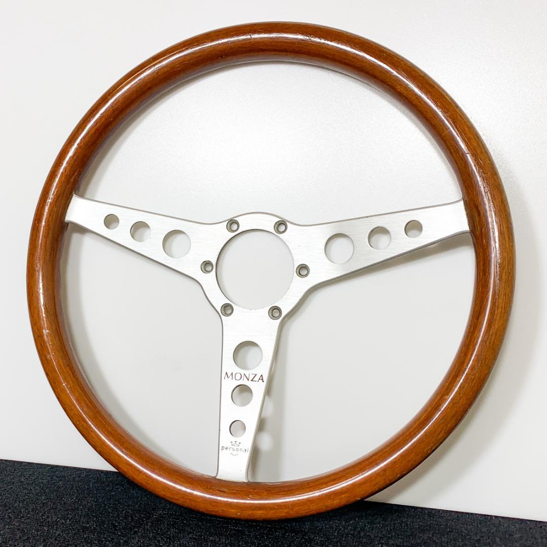 【送料無料・即日発送】パーソナル モンツァ ウッドステアリング 35パイ ネジ付