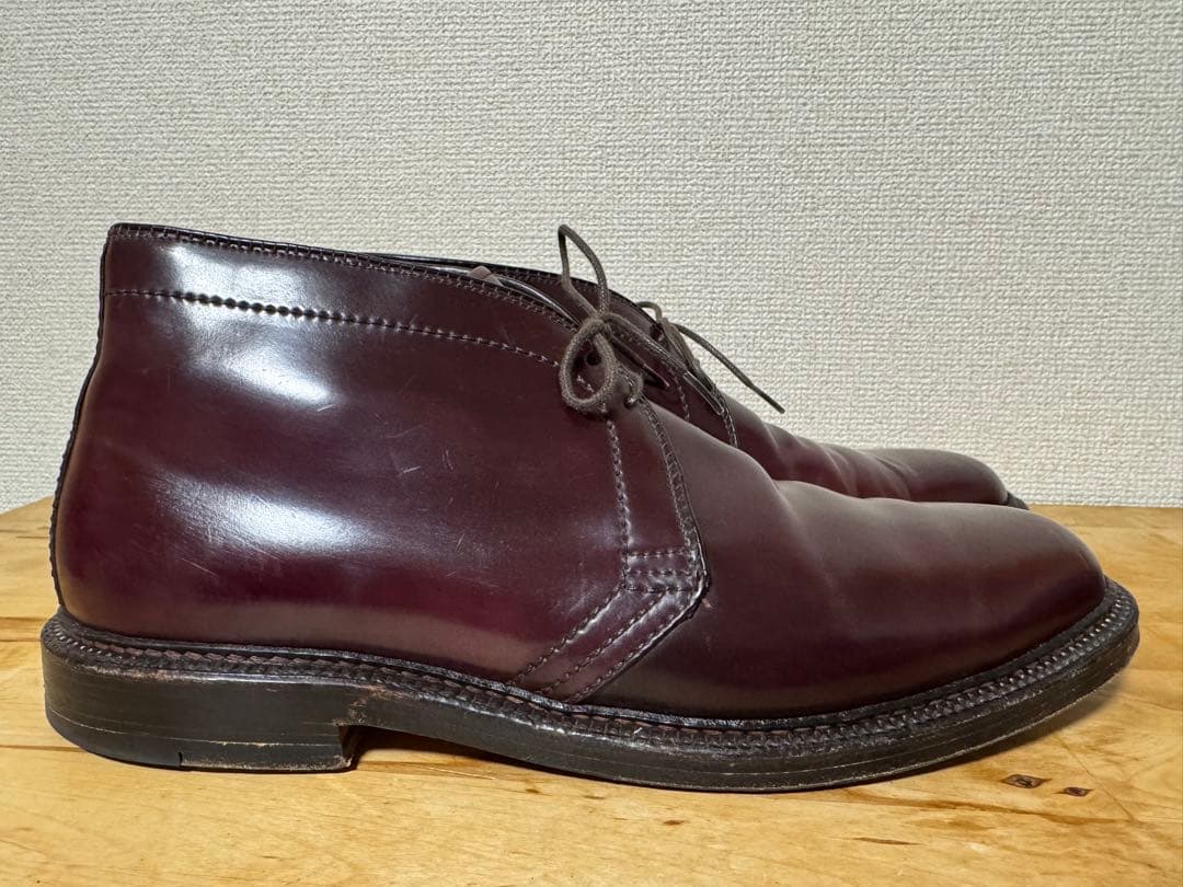 Alden バーガンディ レザー チャッカブーツ