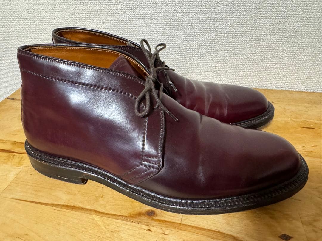 Alden バーガンディ レザー チャッカブーツ